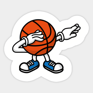 Dab dabbing basketball ball Sticker